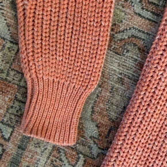 Cooperative Peach Oversized V-neck Sweater - Small - Picture 5 of 6